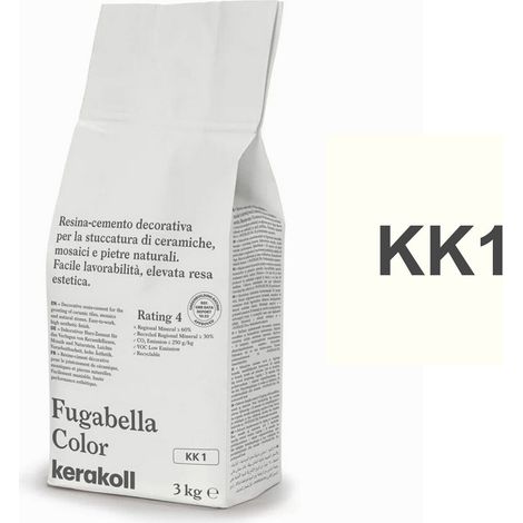 Kerakoll FUGABELLA COLOR KK1 resina stucco piastrelle mosaici marmi 3 KG (1/2)