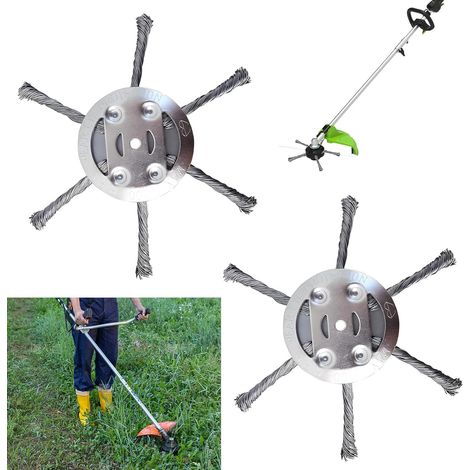 pièces de brosse de coupe-bordures en fil d'acier, brosse désherbeuse pour débroussailleuse, accessoires pour débroussailleuse sans fil, tête de coupe-bordures de jardin, tondeuse à gazon, outils élec (1/5)