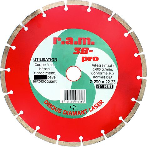 Disque diamant 3B-PRO 115 x 1,3 mm pour tronçonnage - RAM