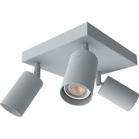 LUMICOM  FORM Q Plafoniera, 3X GU10, max 33W, metallo, grigio, 30x30cm