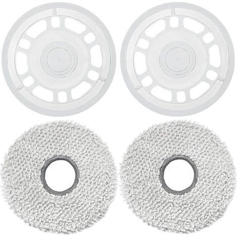 Wischtücher mit Halter Zubehör für ECOVACS DEEBOT X5 Omni / X5 Pro Saugroboter, Wischtücher Ersatzplatten, Ersatzteile, Bodenreinigungstücher (1/4)