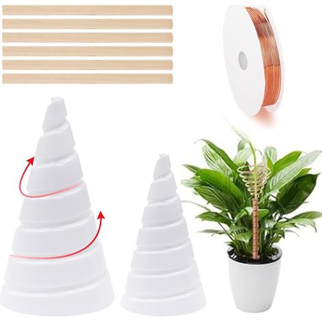 Fil Cuivree kit Antenne de Jardin, 6 Electroculture Piquets de Jardin 10cm, 2.5m Fil De Cuivre pour Le Jardinage Électrique, 2 Bobines Fibonacci pour Electroculture Support Plante Grimpante (1/5)