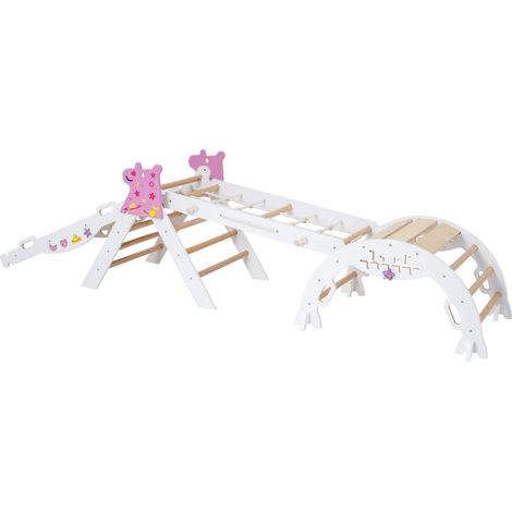 Juego de 1 parque infantil plegable 66 x 53 x 58 cm para uso interior con medidas de seguridad mejoradas diseño moderno madera blanca 200018187