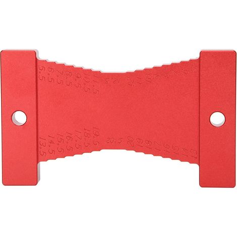 Règle de mesure de haute précision en alliage d'aluminium rouge pour table de défonceuse et scie circulaire de menuiserie, outil de mesure 5/20,5 mm (1/5)