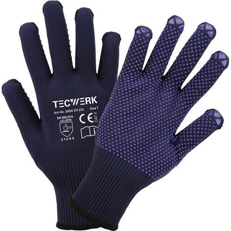 TECWERK Handschuhe Isar Gr.8 blau EN 388 PSA II TECWERK