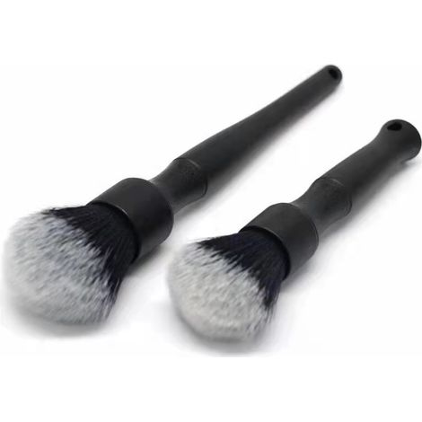 Kit 2 Brosses Détailing Auto, Pinceaux Nettoyage Intérieur Extérieur Voiture, Roues, Tableau de Bord et Aération (1/5)