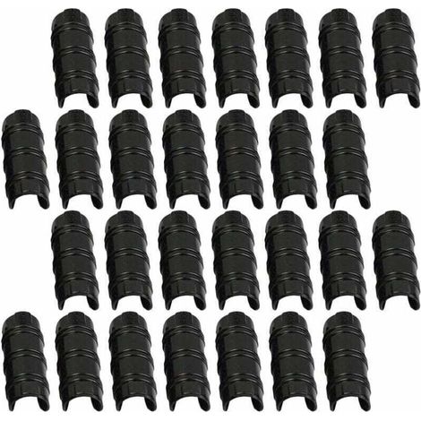 30pcs 32mm Serre Clips,Pinces à Tuyau pour la Fixation des Housses au Jardin Serres,des Films,des Plantes, (1/4)