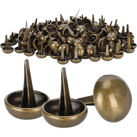 200 rivets à tête bombée de 15mm pour la maroquinerie DIY, confection de sacs et accessoires en cuir (1/5)
