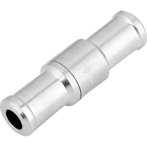 Clapet anti-retour droit en aluminium à gradins pour carburant diesel, gaz, liquide, air, unidirectionnel (12 mm) (1/5)