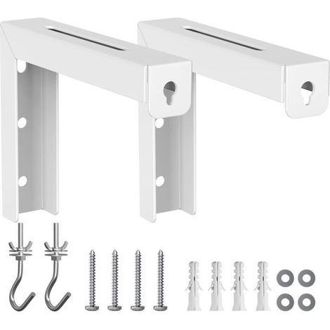 Support en L pour écran de projection mural ou plafond – Acier haute qualité – Supporte jusqu'à 20 kg – Distance réglable 1,5 à 5 pouces (1/5)