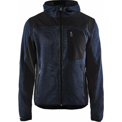 Veste tricotée BLAKLADER à capuche T.XL - MARINE FONCE/NOIR - 493021178699-XL