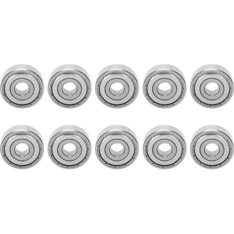 10Pcs Roulements à Billes S627Z Acier Inoxydable Haute Vitesse Patins à Roulettes Accessoires (1/5)
