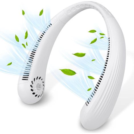 Filiyano-Ventilateur de cou portable wxsp, ventilateur mains libres sans pales, ventilateur personnel portable rechargeable par USB avec longue (1/5)