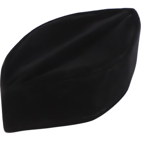 Chapeau Islamique Homme Noir Velours Doré 59cm Fixe pour Prière
