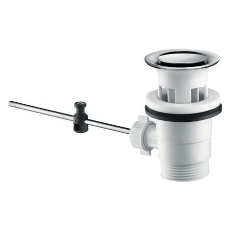 hansgrohe Ablaufventil Kunststoff mit, Mattschwarzer Blende (1/2)