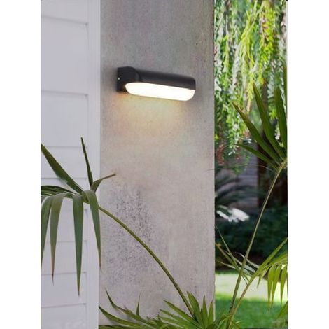 Trade Shop - SCHWARZE AUSSENWANDLAMPE 12 WATT WARMES KALTES NATÜRLICHES LICHT ES63 -