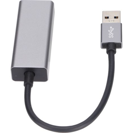 Adaptateur Ethernet USB
3.0 filaire en aluminium, compatible avec les ordinateurs portables et les commutateurs.