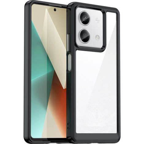 Custodia per Xiaomi Redmi Note 13 5G, Fusion Hybrid, trasparente/nera (1/5)