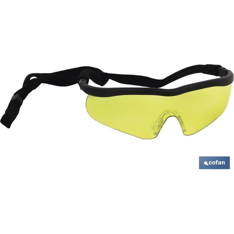 Occhiali di sicurezza sportivi con protezione UV color ambra