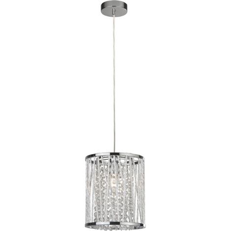 Searchlight Elise - Suspension à 1 lumière, chrome, gouttes de cristal, E27 (1/2)