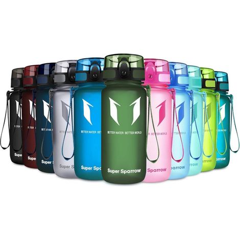 Trinkflasche Tritan BPAfrei Sportflasche 350ml 500ml 350 ml Salbei (1/5)