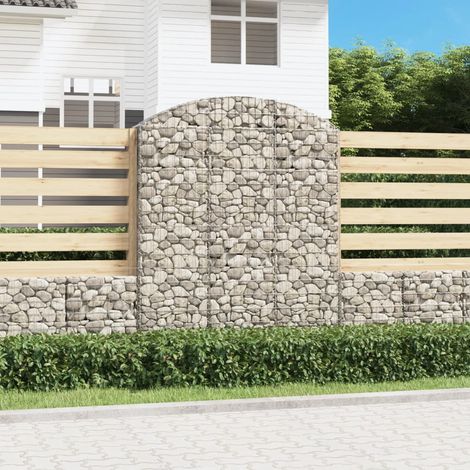 Gabion à arc élevé 150x30x180/200 cm Fer galvanisé