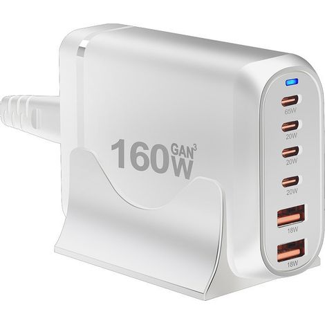 Trop de bouche160 WChargeur de bureau haute puissance pour téléphones portables et ordinateurs, chargeur de téléphone portabl(Y01) (1/4)