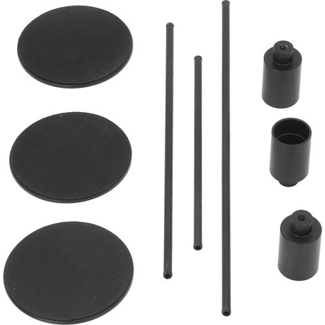 3 ensembles de chandeliers noirs, chandeliers hauts coniques en fer forgé noir mat, accessoires de mariage (1/5)
