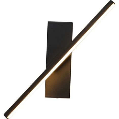 Lampe de chevet de chambre créative minimaliste moderne nordique lampe murale rotative créative personnalisée lumière chaude black-30CM (1/4)