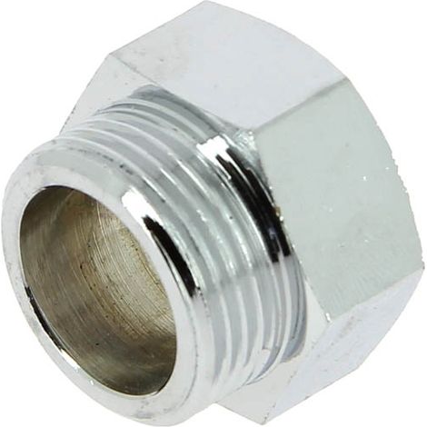 Thermador – Raccord de robinetterie mâle-femelle 20-27 en laiton chromé – Filetage 3/4" – Application sanitaire et chauffage – A.C.S. conforme