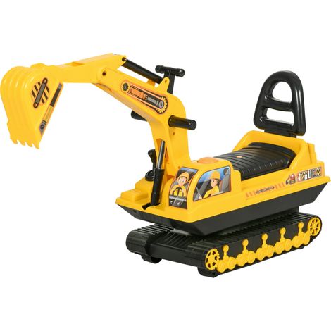 Tractopelle porteur enfant 18-48 mois klaxon pivotant jaune