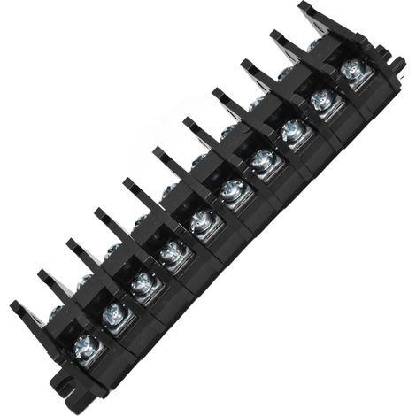 Lot de 200 borniers DIN rail, fixation sur rail, clip cuivre, peigne de jonction, 20A 600V, monocouche (1/5)