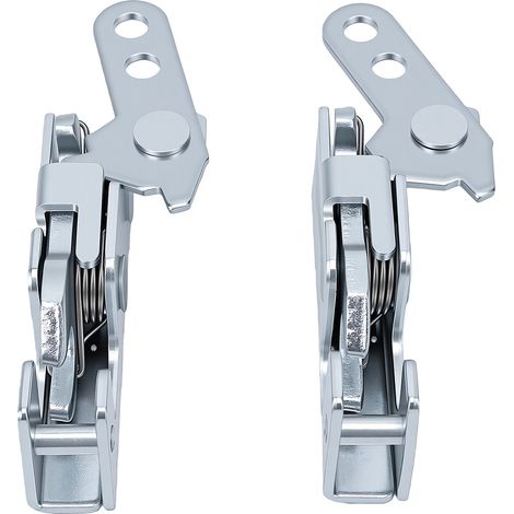Set aus 2 robusten, drehbaren Druckknopfriegeln, verdeckten, schlagfesten Metallschlössern für Schränke, Möbel und Industrieanlagen (rechts) (1/5)