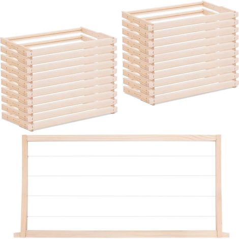 Cadre de ruche Langstroth, câblé, pin, 232 mm - 20 pièces