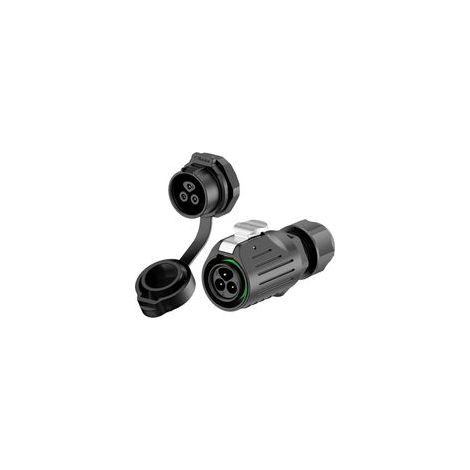 EW-LP12 Connecteur industriel étanche IP68 Branchement connecteur aéronautique Connecteur circulaire en plastique PBT Connecteur électrique M12 2-8 Broches Prise à filetage (3 Broches) (1/4)