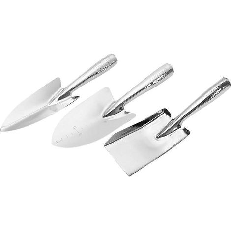 Ensemble d'outils de jardinage multifonctionnels en acier inoxydable (3 pièces) (1/5)