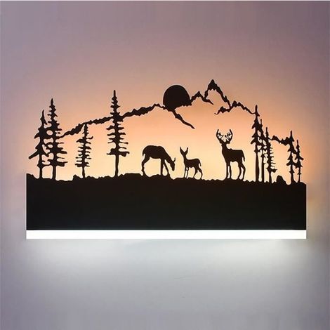 Wandleuchte 38 x 22 cm – Integrierte LED – Vintage-Stil – Weißes Acryl (1/4)