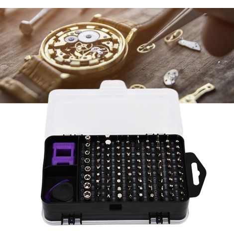 Kit de tournevis 115 en 1, kit de tournevis multifonctionnel, embouts de tournevis, outil de démontage pour horloges et consoles de jeux (violet) (1/5)
