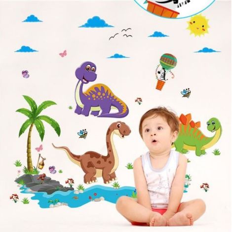 Stickers Muraux Animaux de la Jungle Arbre Autocollants Muraux Mural Stickers pour Chambre Enfants Salon Bébé Pépinière (1/3)