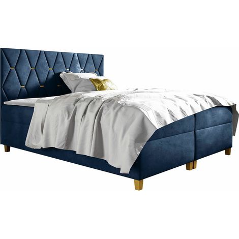 Lit boxspring Nemus, Fresh 11, Continental, Double, 180x200, Tissu, Disponible, 180x208x110cm (1/5)