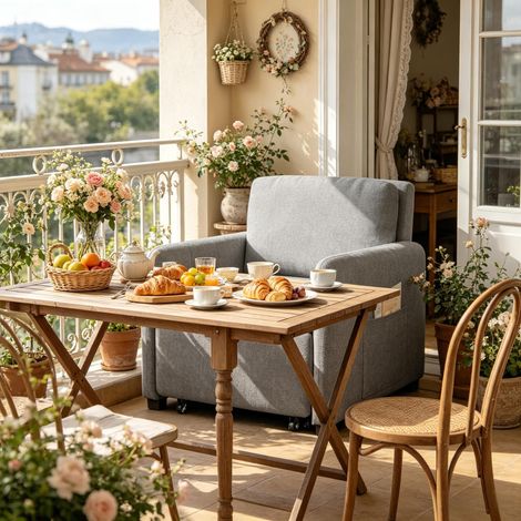 Canapé extra long,fauteuil lit,télé extensible avec dossier réglable dans 5 positions,fauteuil de couchage (uniquement avec fauteuil couchette) (1/5)