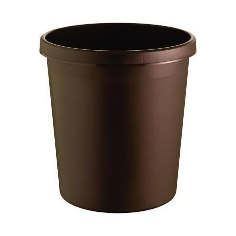 helit Papierkorb H6105875 18l rund Kunststoff braun