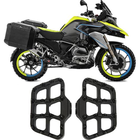 1 Paar vordere Fußrasten für BMW R1200GS LC Adventure Motorrad (kurz und verstellbar), schwarz (1/5)
