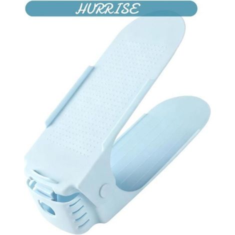 Sonew gain de place pour fentes pour chaussures Empileur de chaussures épais à Double couche, fentes pour meuble boite Rose Bleu (1/5)
