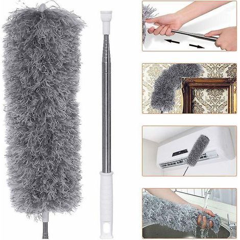 (250 cm) Dust Mop and Floor Mop, Telescopic Microfiber Dust Mop with Folding Corner Broom (1/5)