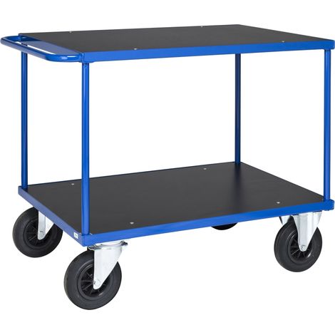 Kongamek Tischwagen in blau 1000x600x870mm mit Schiebegriff, Gummibereifung ohne Bremse (1/5)