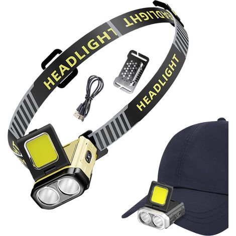 Frontales LED Rechargeables USB Lampe Frontale de Camping (1/5)