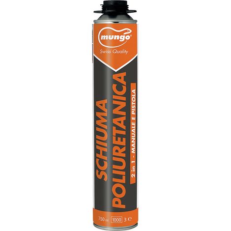 SCHIUMA POLIURETANICA SPM-750 2 IN 1 - MANUALE E PISTOLA 750ml SIGILLANTE MUNGO