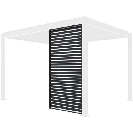 Sweeek – Persienne 130cm pour pergola bioclimatique – Panneau brise vue en aluminium – Compatible avec pergolas Triomphe 3x4m