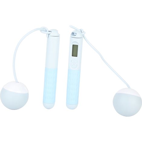 Corde à sauter lestée pour adultes, idéale pour les exercices de fitness en intérieur. Batterie intégrée. (1/5)